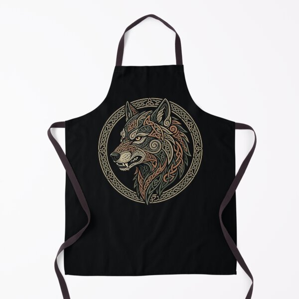 Item preview, Celtic Wolf Head Fenrir Knotwork designed and sold by SolaoLab.