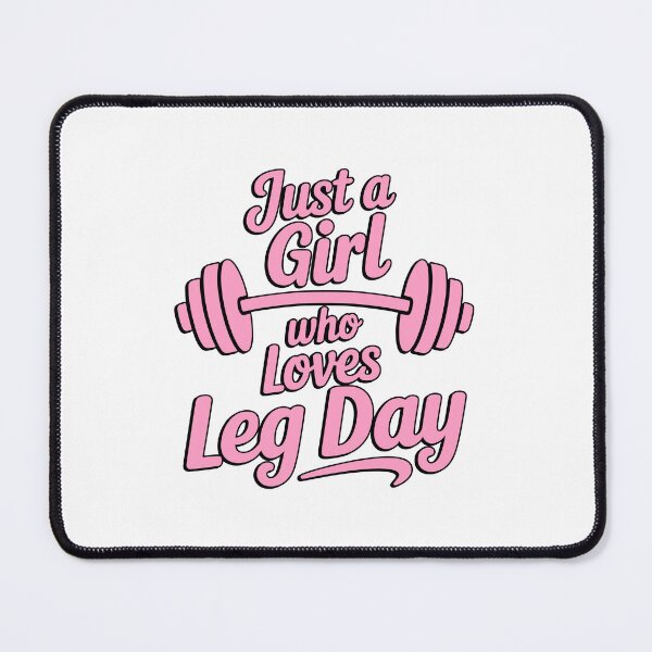 Item preview, Just a Girl Who Loves Leg Day Pink Fitness Typography designed and sold by PMCreative.
