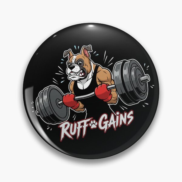 Artikelvorschau, Boxer Gym Bro Ruff Gains Lifting Workout Dog entworfen und verkauft von FiveBlessings.