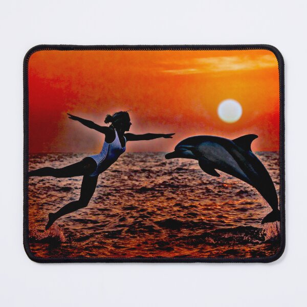 Item preview, A harmonious leap with a dolphin at sunset designed and sold by Segasprojects.