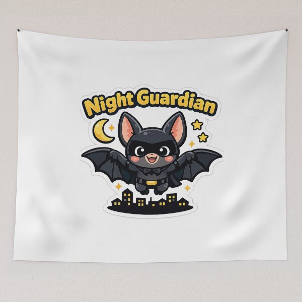 Item preview, Night Guardian Cute Bat Superhero Kawaii Chibi Aesthetic designed and sold by inaveed.