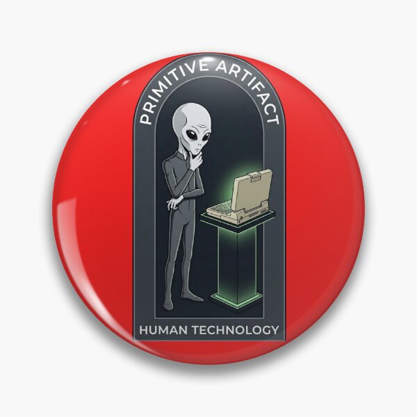Item preview, Primitive Artifact Human Tech - Minimalist Alien Anthropologist designed and sold by Mythic Ink Studio.