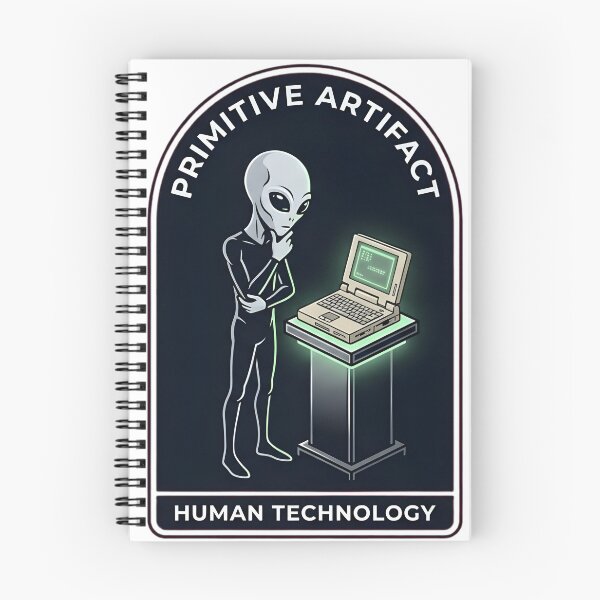 Item preview, Primitive Artifact Human Tech - Minimalist Alien Anthropologist designed and sold by Mythic Ink Studio.