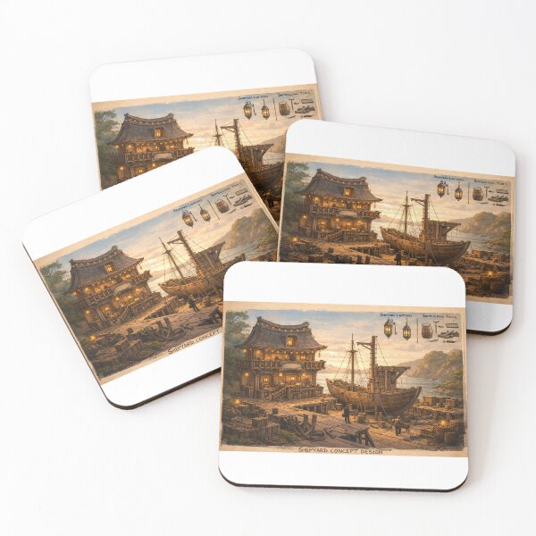 Item preview, Warm Shipyard at Sunset designed and sold by bubuandfriends.