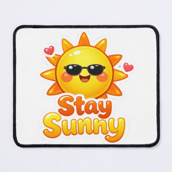 Item preview, Stay Sunny Kawaii Smiling Sun - Cute Positive Vibes Summer Sticker designed and sold by inaveed.