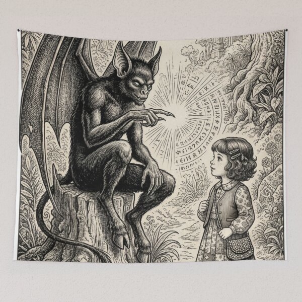 Item preview, The demon and the child designed and sold by PP&RAINBOW SHOP.