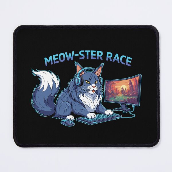 Item preview, Maine Coon Gamer Meow-ster Race Elite PC Cat designed and sold by FiveBlessings.