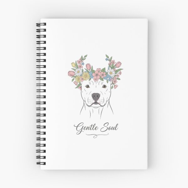 Item preview, Pit Bull Flower Crown Gentle Soul Spring Guardian designed and sold by FiveBlessings.