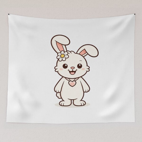 Item preview, Cute Daisy Bunny – Kawaii Spring Rabbit with Flower designed and sold by PearProject&Printables.