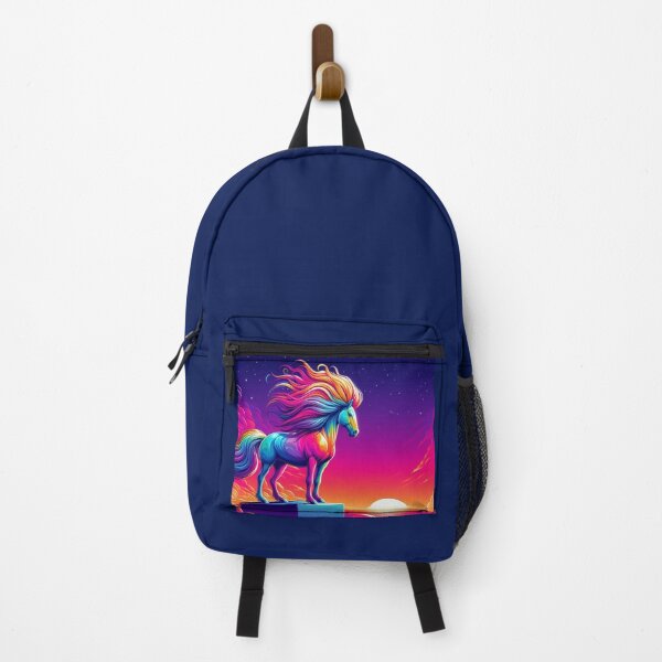 Item preview, "Surreal Neon Horse at Sunset designed and sold by Dogandesighn.
