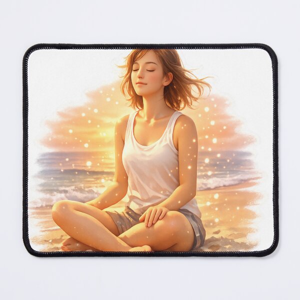 Item preview, Mentally At The Beach Aesthetic Sunset Meditation Art | Relaxing Ocean Dream Design designed and sold by ArtWaveStudio8.