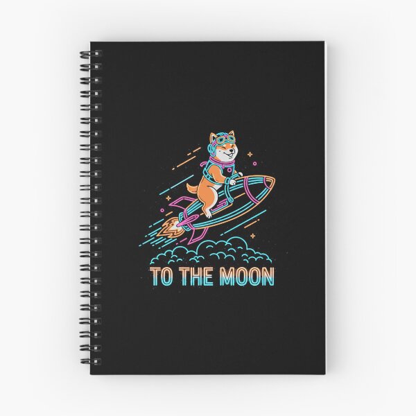 Item preview, Shiba Inu Crypto Trader To The Moon Neon Dog designed and sold by FiveBlessings.