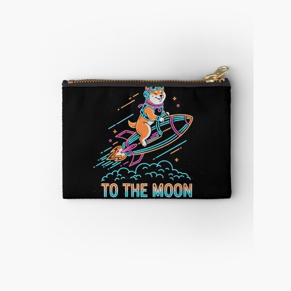 Item preview, Shiba Inu Crypto Trader To The Moon Neon Dog designed and sold by FiveBlessings.