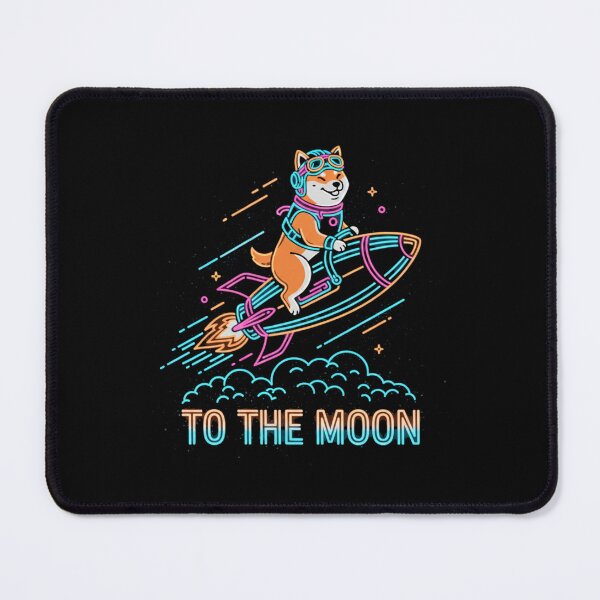 Item preview, Shiba Inu Crypto Trader To The Moon Neon Dog designed and sold by FiveBlessings.