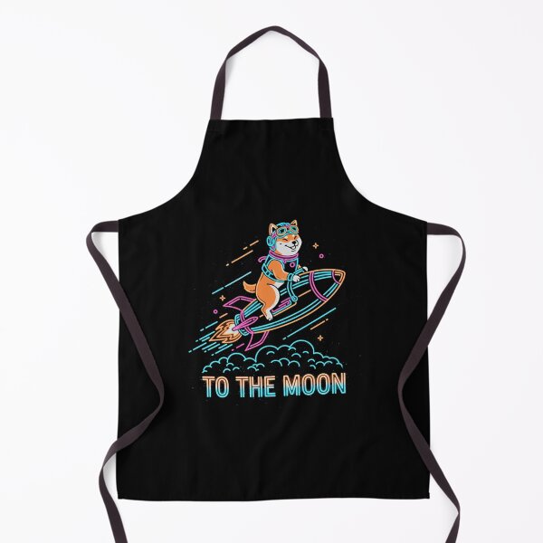 Item preview, Shiba Inu Crypto Trader To The Moon Neon Dog designed and sold by FiveBlessings.