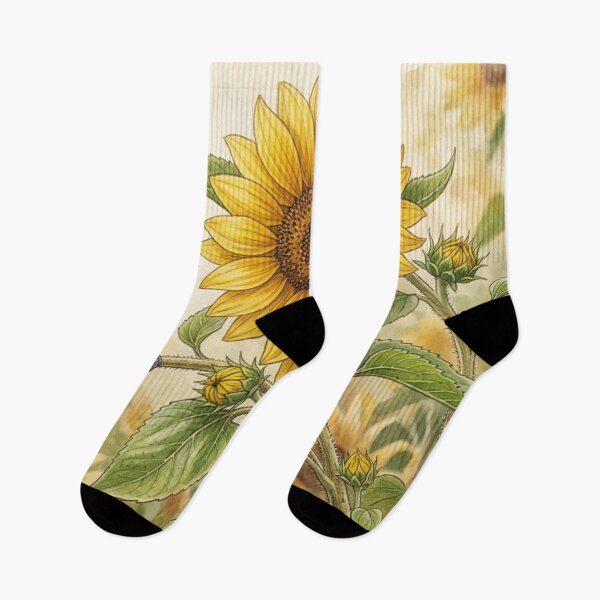 Item preview, Sunflower and Bird Botanical Illustration designed and sold by UkieSun.