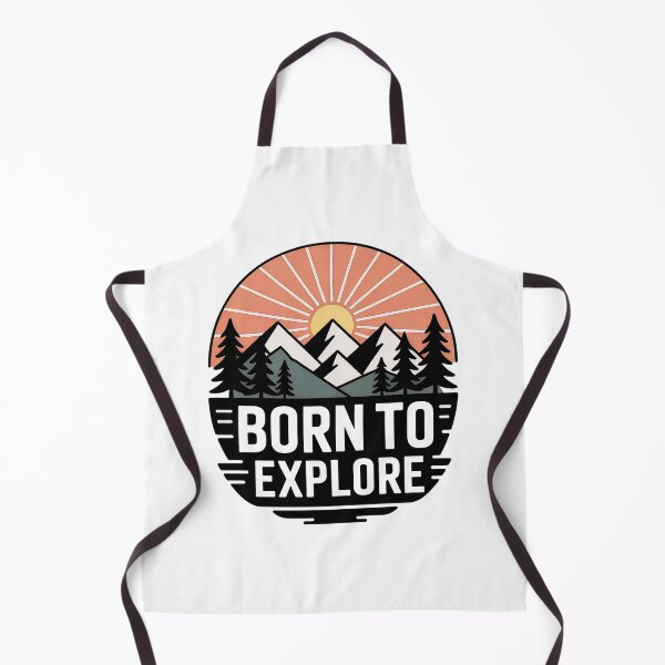 Item preview, Born to Explore - Vintage Mountain Badge with Pine Trees designed and sold by Pro AguiZoul Art.