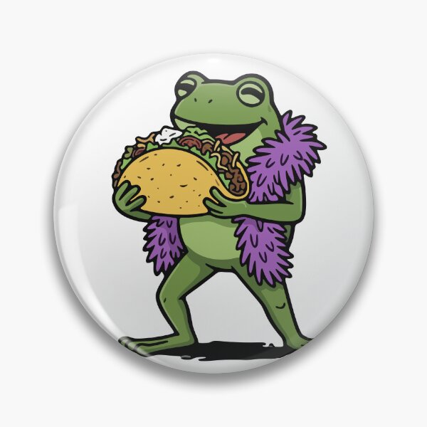 Item preview, Fancy Frog Eating Taco designed and sold by Floomart.