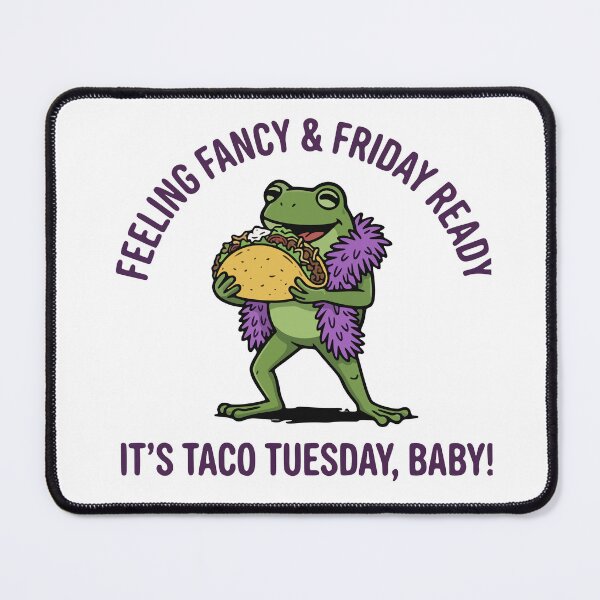 Item preview, Fancy Frog Eating Taco designed and sold by Floomart.
