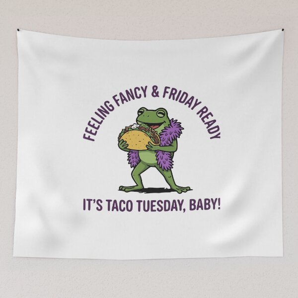 Item preview, Fancy Frog Eating Taco designed and sold by Floomart.