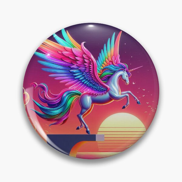 Item preview, Neon Alicorn – Surreal Sunset Fantasy Design designed and sold by Dogandesighn.