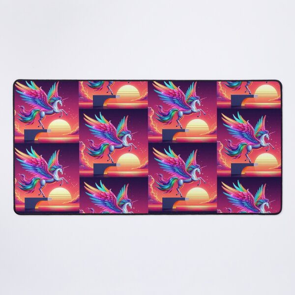 Item preview, Neon Alicorn – Surreal Sunset Fantasy Design designed and sold by Dogandesighn.