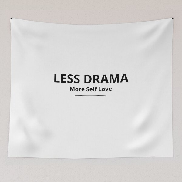 Item preview, Less Drama More Self Love - Minimalistic Self Care Quote Design   designed and sold by FreshLineArts.