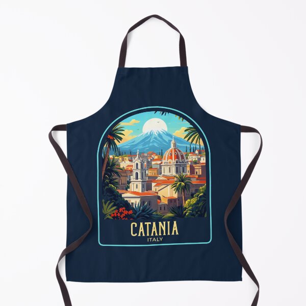 Item preview, Catania Vintage Travel Illustration designed and sold by HomeLivingCo.