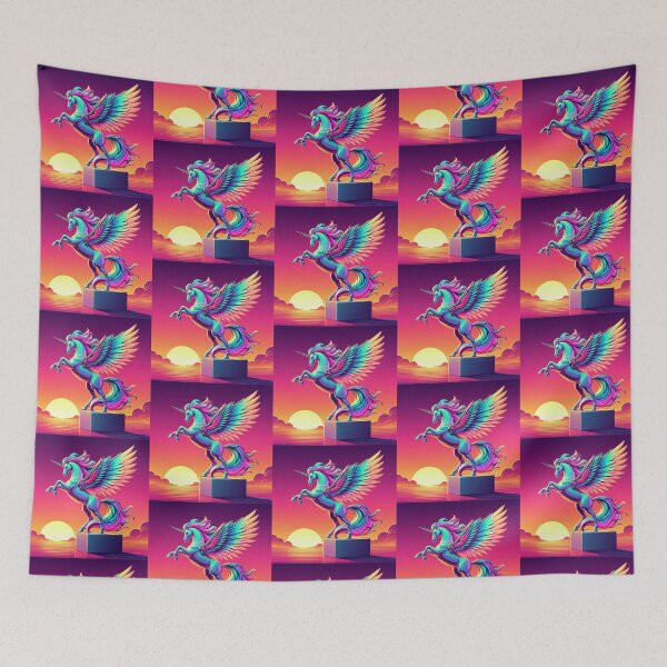 Item preview, Neon Pegacorn – Fantasy Sunset Power Design designed and sold by Dogandesighn.