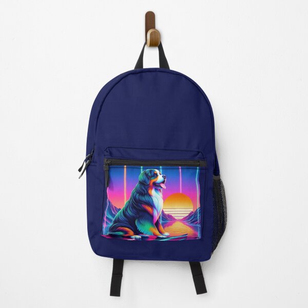 Item preview, cute colorful neon bernese dog designed and sold by Dogandesighn.