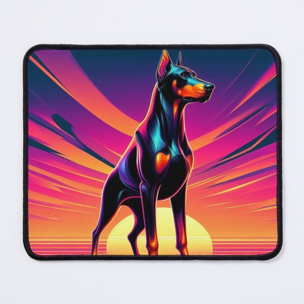 Item preview, cute neon doberman dog designed and sold by Dogandesighn.