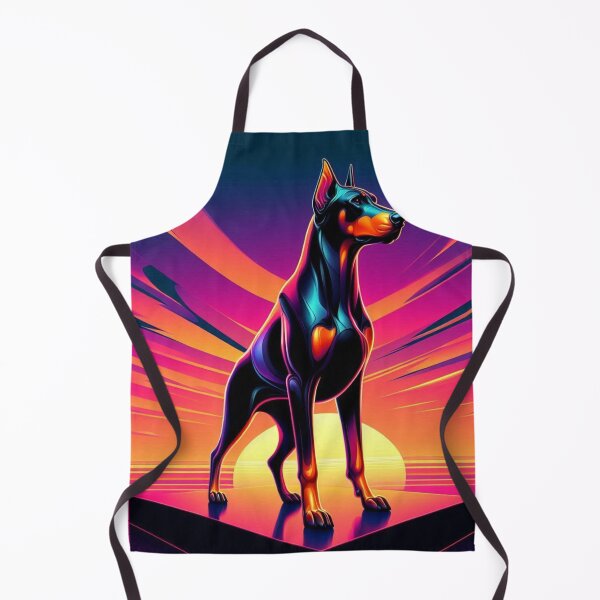 Item preview, cute neon doberman dog designed and sold by Dogandesighn.
