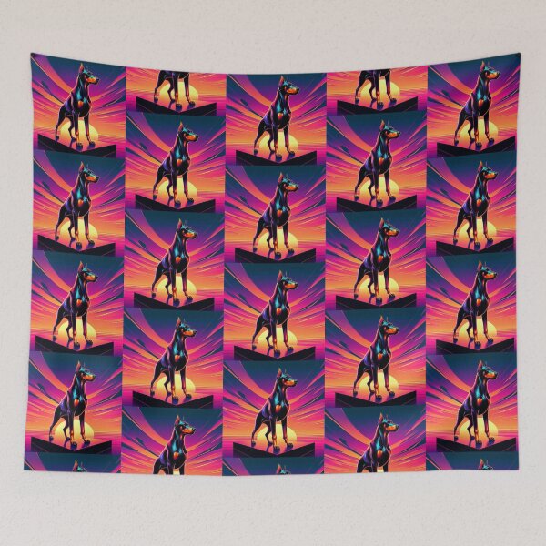 Item preview, cute neon doberman dog designed and sold by Dogandesighn.