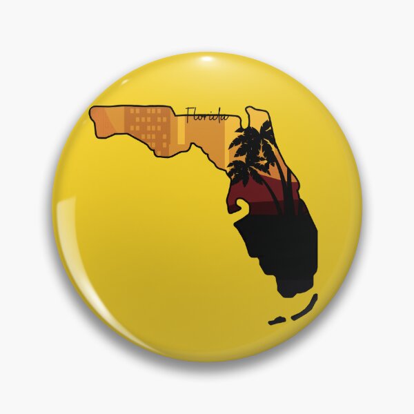 Item preview, Florida State Map Sunset Palm Tree Art Design designed and sold by Avaaxa.