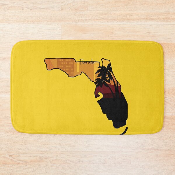 Item preview, Florida State Map Sunset Palm Tree Art Design designed and sold by Avaaxa.