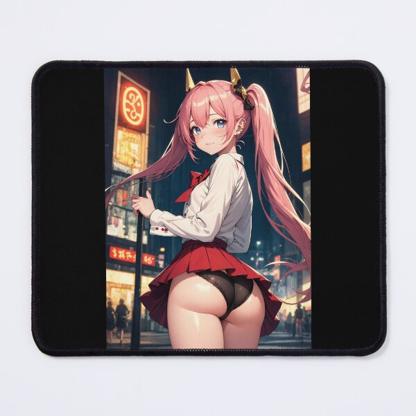 Item preview, Anime Pink Hair School Girl - Cyberpunk City Night - Sekikino Maehana designed and sold by iloveanimechibi.