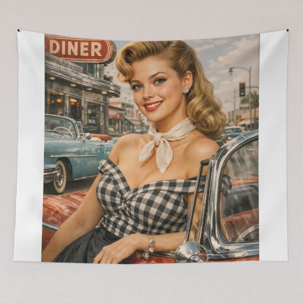 Item preview, Retro Diner Style – 1950s Nostalgia designed and sold by ForeverPrintsOK.