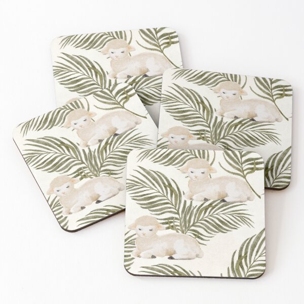 Item preview, Gentle Lamb & Palm Fronds designed and sold by LMHDesigns.