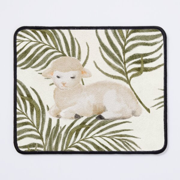 Item preview, Gentle Lamb & Palm Fronds designed and sold by LMHDesigns.