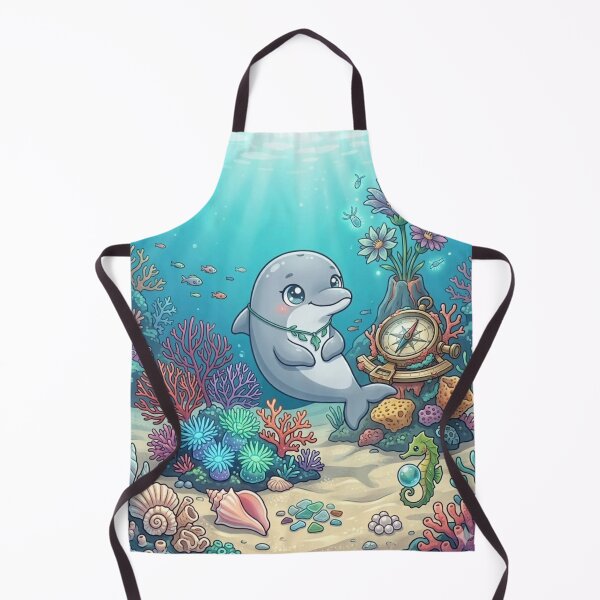 Item preview, Cute Dolphin Underwater Adventure – Whimsical Ocean Cartoon designed and sold by WittyWear Designs.