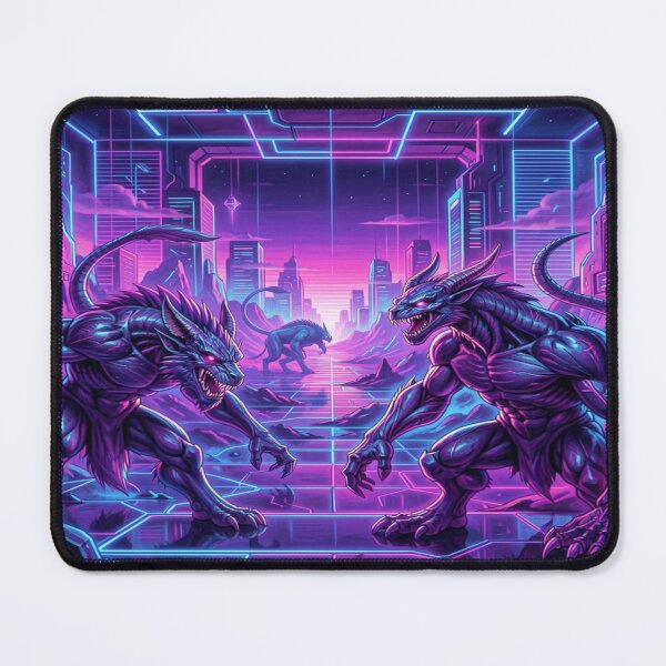 Item preview, Cyber Purple Dragon Clash – inspiredBoris‑Vallejo in 4D designed and sold by FotoworldEdel.