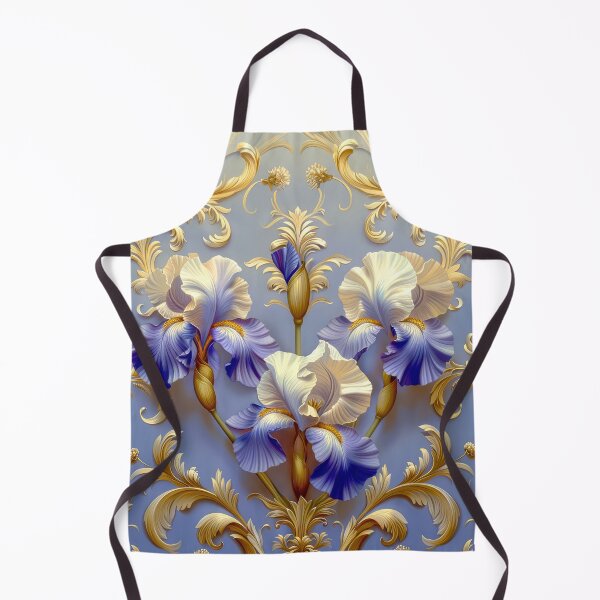 Item preview, Blue and White Iris Floral Art designed and sold by MargaretWiktor.