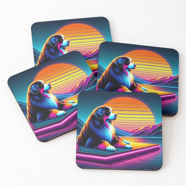 Item preview, Neon Dog at Sunset  designed and sold by Dogandesighn.