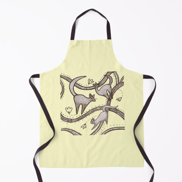 Item preview, Whimsical Folk Art Cats - Monochrome Animal illustration designed and sold by FaliushART.