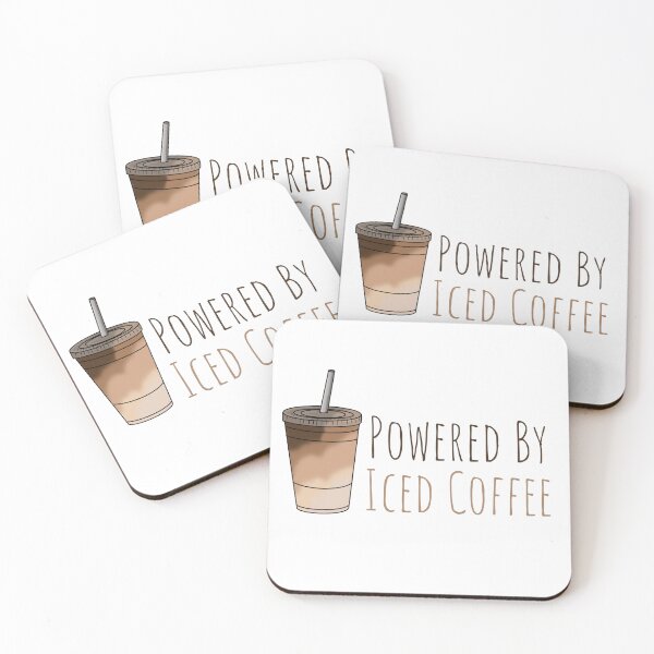 Item preview, Powered By Iced Coffee Funny Caffeine Lover Gift Design designed and sold by Avaaxa.