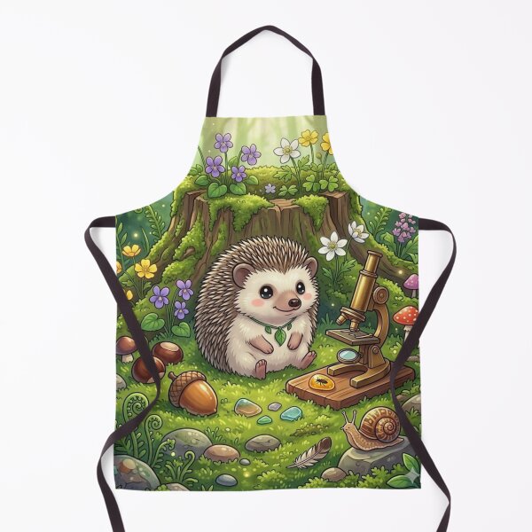 Item preview, Curious Hedgehog Scientist – Cute Woodland Cottagecore designed and sold by WittyWear Designs.