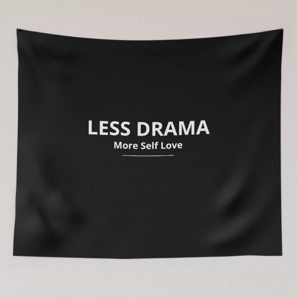 Item preview, Less Drama More Self Love – Minimalist Positive Quote Design designed and sold by FreshLineArts.