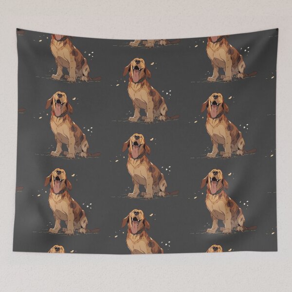 Item preview, Cute happy bloodhound designed and sold by MendaciousMina.