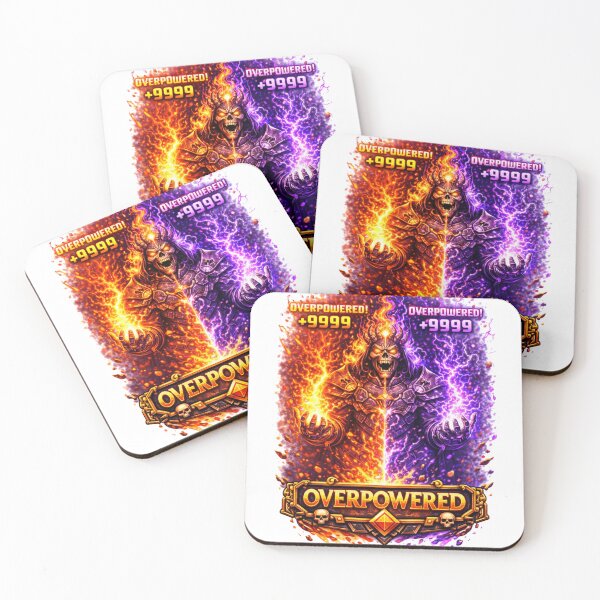 Item preview, Overpowered Retro Pixel RPG Gamer Design designed and sold by PixelForge24.