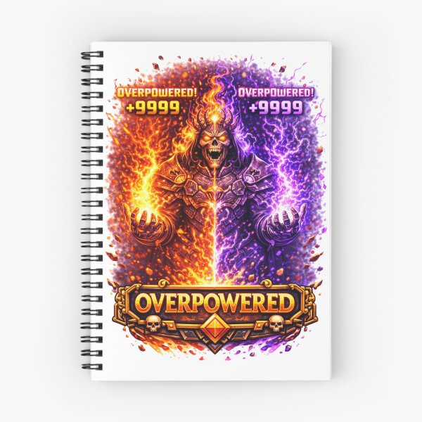 Item preview, Overpowered Retro Pixel RPG Gamer Design designed and sold by PixelForge24.